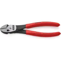 Knipex TwinForce, Diagonal tang, Krom-vanadium-stål, Plast, Rød, 180 mm, 255 g