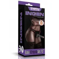 Lovetoy Easy Strap-On Sæt 7,5'' Sort