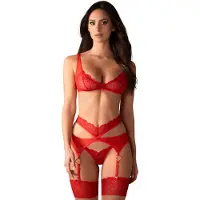 Obsessive Cupide Desir 3-pcs Set Red