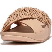 FitFlop Rumba Beaded Leather Cross Klipklapper