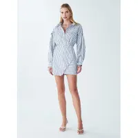 BWLDR Blusekjole 'Eva' marin / hvid