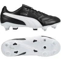 Puma King Liga Sg - Sort/Hvid/Silver - Soft Ground (Sg), størrelse 42