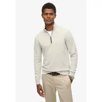 Superdry Superdrytil mænd. M6110690A Essentials Half Zip Sweater grå (XL), Casual, Bomuld