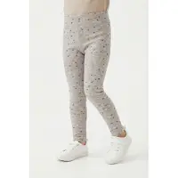 Happy girls Leggings grå-meleret / lilla / pink