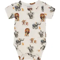 Hust and Claire Body k/æ - Billy - Ivory m. Dyr - - 1 år (80) - Body K/Æ