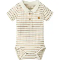 Lil´ Atelier Polobody k/æ - Slim - Rib - NbmHaldur - Coconut Milk - - 74 - Body K/Æ