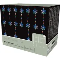 Koopman International Koopman julelys JULELYS KURTINE BELYSNING 200x200 cm 408 LED snefnug multifarvet