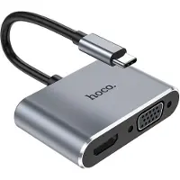 Hoco adapter HUB Type C til HDTV+VGA+USB3.0+PD100W+HDMI