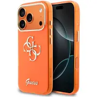 GUESS iPhone 17 Pro IML 4G Script Metal Logo Cover - Orange
