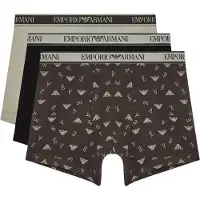 Emporio Armani Emporio Armanitil mænd. EM000371_AF20669 Sæt 3 Core Logobanda boxershorts grå, navy (XL), Sort, Afslappet, Bomuld