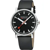 Mondaine Herreur MSE.43120.LB Evo2 Sort/Læder Ø43 mm
