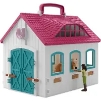 Schleich Horse Club - Åben Hestestald - 60 Dele - 42703 - - OneSize - Legetøj