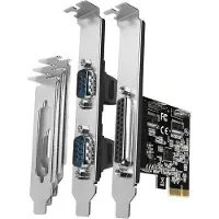 Axagon PCEA-PSN - Seriel adapter - PCIe 2.0 x16 lavprofil - RS-232 x 2 + parallel x 1