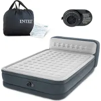 Intex DuraBeam Ultra Plush Headboard, Dobbelt madras, Rektandel, Indendørs & udendørs, Indbygget luftpumpe