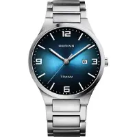 Bering Herreur 15240-777 Titanium Blå/Titanium Ø40 mm