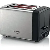 Bosch DesignLine TAT4P420 - Brødrister - 2 skive - 2 Holdere - rustfrit stål/sort
