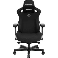 Anda Seat Kaiser 3 Series Premium XL - Spillestol - ergonomisk - armstøtter - T-formet - vippe - drejeled - EverSoft linned stof - carbon-sort