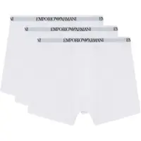 Emporio Armani Emporio Armanitil mænd. EM005064_AF24322 Sæt 3 Boxershorts Bot hvid (M), Afslappet, Bomuld
