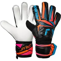 Reusch Målmandshandske Attrakt Solid - Sort/Blå/Orange, størrelse 8