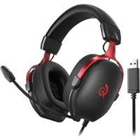 QCY Heroad VN200 gaming-hovedtelefoner (sort og rød)