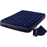 Intex Oppustelig madras 203x152x25 cm med stempelpumpe 64765