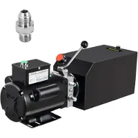 Vevor hydraulisk pumpe 14 liter hydraulisk kraftenhed 2950 PSI billift hydraulisk pakke tipvogn 230V 60Hz 1 PH autoværksted med olietank