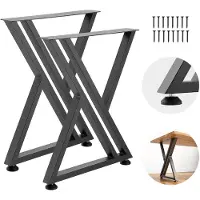 Vevor bordben, 74 cm H x 61 cm B stålmøbelben, maks. belastning 900 kg, kraftig, nem installation, robust og stabil til hjemmekontor, gør-det-selv skriveborde, sofa- og spiseborde, arbejdsbænk, sæt me
