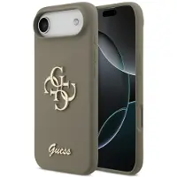 GUESS Silikone Big 4G Script-etui til iPhone Air - Brun