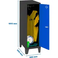 Simonlocker Montadas Dism.single Mini+pies Skab 1015x300x500 Mm