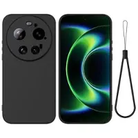 Mtp Products Xiaomi 17 Ultra Flydende silikone cover med håndrem - Sort