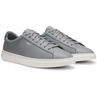 BOSS Sneakers i læder med kopsål og signature-stripe-stikninger