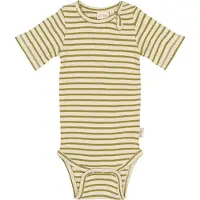 Petit Piao Body k/æ - Rib/Modal - PpSky - Mosstone Striped - - 56 - Body K/Æ