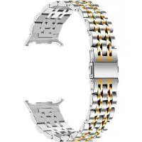 INF Kompatibel med Samsung Galaxy Watch 8/Ultra 2 Integreret Syv-Perle Stålrem Gold