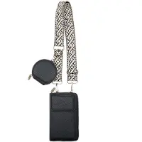 INF Kvinders skuldertaske Crossbody mobiltelefonpung Black