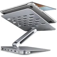 Axagon Aluminium stander 7-i-1 USB-C 5 Gbps Hub USB hub - USB 3.2 - 7 ports - Sølv
