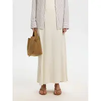 Selected Viva Ankle Linen Blend Højtaljet Langt Nederdel