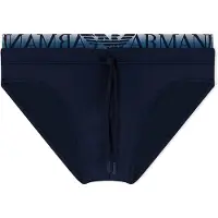 Emporio Armani Emporio Armanitil mænd. EM000582_AF20432 Slip-badebukser med marineblåt logobånd (XXL), Badetøj, Polyester