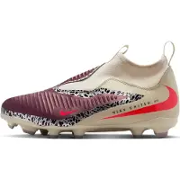 Nike Phantom 6 Academy High Cut MG United - Bordeaux/Rød/Grå Børn - Multi Ground (MG), størrelse 33