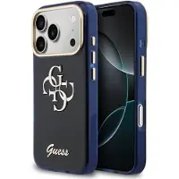 GUESS IML 4G Script Metal Case til iPhone 17 Pro - Blå