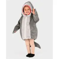 Den Goda Fen Udklædning - Jacket Shark - Grå - - 2-4 år (92-104) - Udklædning