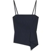 HUGO Nålestribet top med peplum-kant