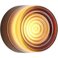 QAZQA Design væglampe mørk bronze med ravfarvet glas IP44 - Michele