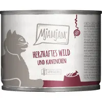 MjAMjAM Vådfoder - Dåse Cat - Vildt og kanin med blåbær - 6 x 200 g