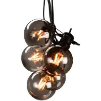 Konstsmide Lyssløjfe E27 med 10 røgfarvede LED-lamper, dimmer 24V/IP44 2393-830 Modsvarer: N/A