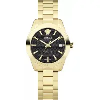 Versace Dameur VESCA0624 Greca Sort/Gul guldtonet stål Ø35 mm
