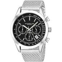 Stührling Original Herreur 3975.1 Sort/Stål Ø44 mm