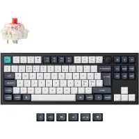 Keychron Q3 MAX 80% Knob Wireless Tri-Mode QMK/VIA - Gateron Jupiter Banana - ND - Gaming Tastatur - Uden Numpad - Nordisk - Sort