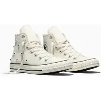Converse - Sneakers dame - Chuck Taylor All Star Classic High Egret/Black/Egret til Unisex - Størrelse 39 - Hvid