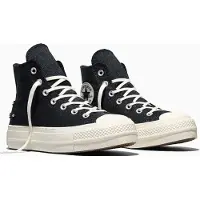 Converse - Sneakers dame - Chuck Taylor All Star Lift High Black/Black/Egret til Unisex - Størrelse 39 - Sort