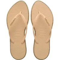 Havaianas - Sandaler og klipklapper dame - Slim Point Glitter Dark Brown/Golden til UnisexUld - Størrelse 41 - 42 - Beige